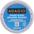 COFFEE-K CUP ADAGIO HOUSE BLEND, MEDIUM ROAST 24/BX