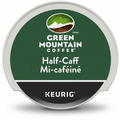 Hero shot of a Green Mountain Coffee Half-Caff K-Cup pod for Keurig brewers.