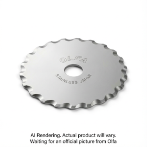 OLFA 45mm WAB45-1 Stainless Steel Wave Blade, 1pk