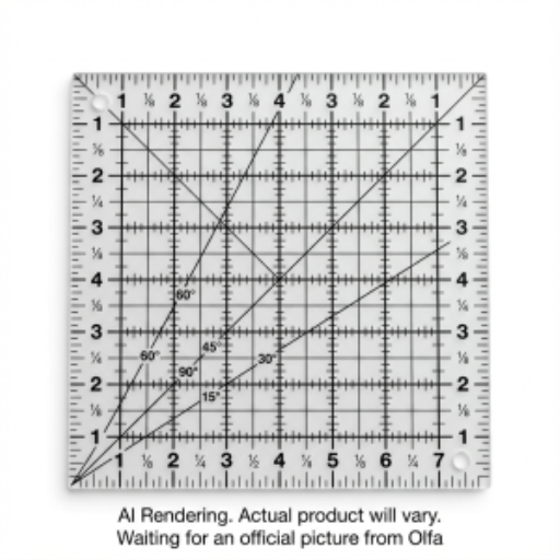 OLFA QR-12S 12 1/2" Square Frosted Acrylic Ruler