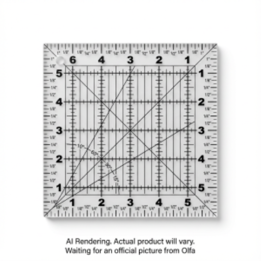 OLFA QR-6S 6 1/2" Square Frosted Acrylic Ruler