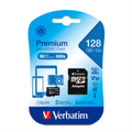 Verbatim 128Gb Prem microSDXC UHS-I V10Cls10 adap