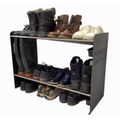 (CUSMA form attached) Rakabot Signature 2 tier chic and classy water and mud collecting shoe and boot rack that stores 7 pairs.  Stainless steel shelves. Powder coated mate black side panels. For a perfect entrance all year long. Made In Canada Invention.
