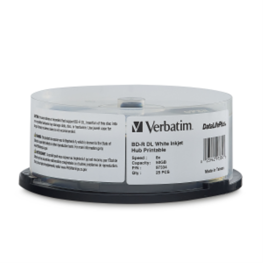 Verbatim BDR DL 50G 8X WL DL+ WHT IJ HUB 25SP
