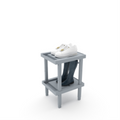(CUSMA form attached) Rakabot LOCKER 2 tier locker water and mud collecting shoe and boot rack. Stores 2 pairs. Stackable to 4 tier. No dripping.  Sturdy plastic easy to clean. Light grey color. Made In Canada Invention.