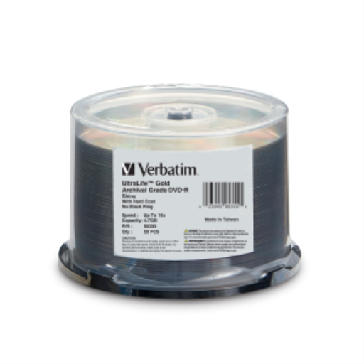 Verbatim DVD-R 16X GOLD ULTRALIFE ARC/GRD 50PK SP