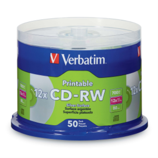 Verbatim CDRW 80/700 12X VRB DL+ SLV IJ BH 50SP