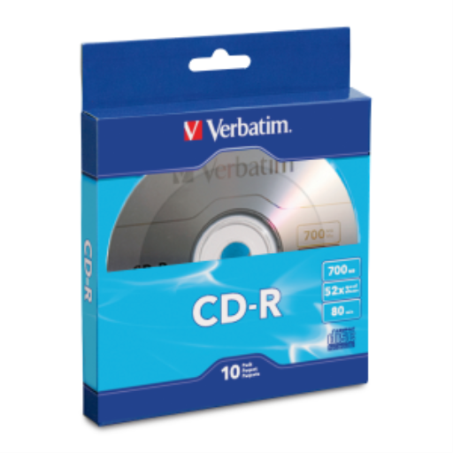 Verbatim CDR 80/700 52X VRB 10PK BULK RETAIL BOX