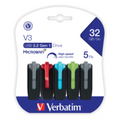 Verbatim 32GB SnG V3 USB 3.0 5PK Assorted