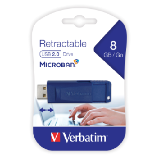 Verbatim 8GB USB Blue Retract