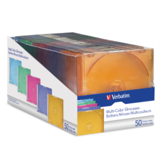 Verbatim CD/DVD COLOR SLIMCASES 50PK