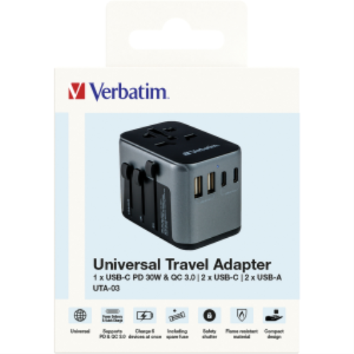 Verbatim UNIVERSAL TRAVEL ADAPTER UTA-03