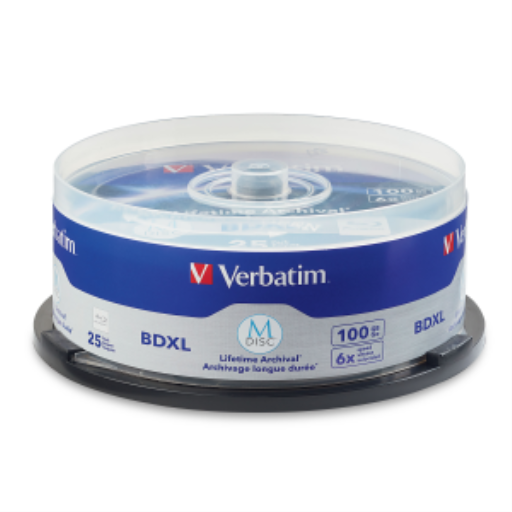 Verbatim MDISC BDXL 100G 6X VRB WHT 25PK SP