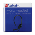 Verbatim Mono Headset with Mcrophone/Remote