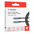 Verbatim Sync & Charge USB C to USB C 240W 40 Gbps120 cm