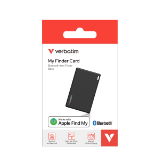 Verbatim My Finder Card Bluetooth Item Finder 1pk Black