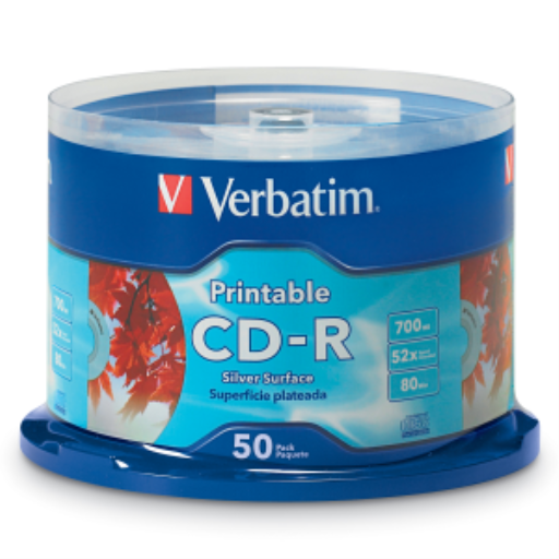 Verbatim CDR 80/700 52X VRB SLV IJ BHUB SB 50PKSP