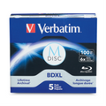 Verbatim MDISC BDR 100G 6X VRB WHT 5PK JC BOX OPP