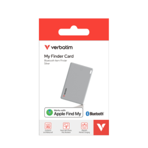 Verbatim My Finder Card Bluetooth Item Finder 1pk Silver