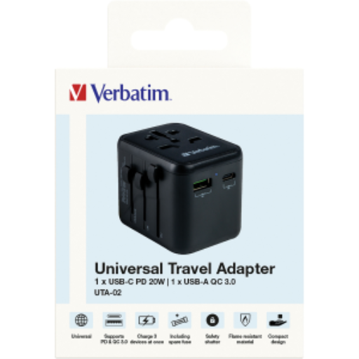 Verbatim UNIVERSAL TRAVEL ADAPTER UTA-02