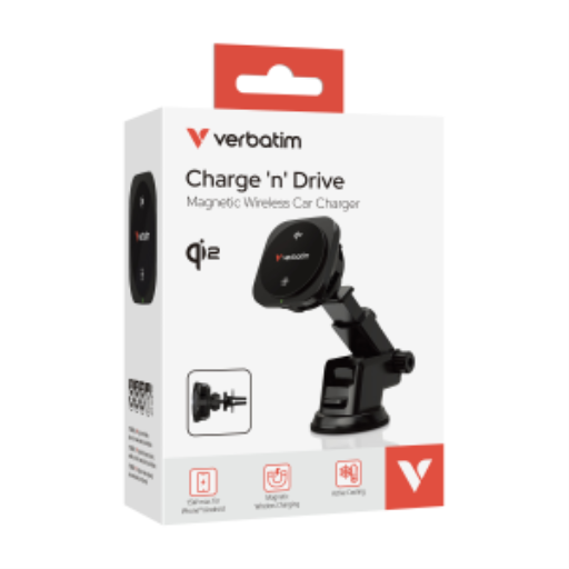 Verbatim Charge 'n' Drive Qi2 Magnetic Wireless Car Charger CND-02