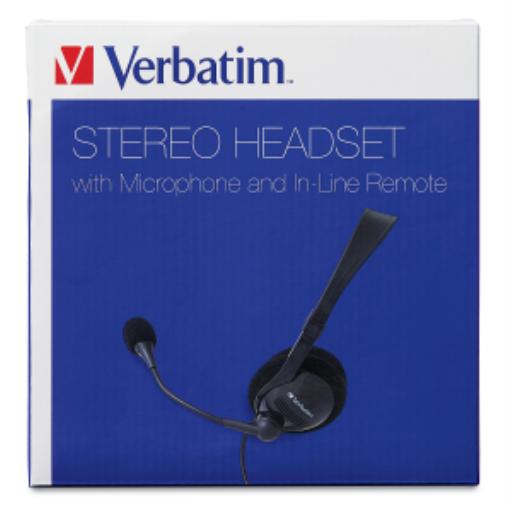 Verbatim Stereo Headset w/Microphone/Rem. RTLBX