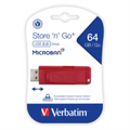 Verbatim 64GB SnG USB Drive Red Retract
