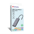 Verbatim CMH-14 USB-C Multiport Hub USB 3.2 GEN 1 PD / USB-A 3.0 x 3 / USB-C 3.0 / USB-A 2.0 x 2 / HDMI x 2 / VGA / SD / Micro SD / RJ45 / Audio