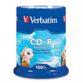 Verbatim CDR 80/700 52X VRB WHT BLANK HUB 100PKSP
