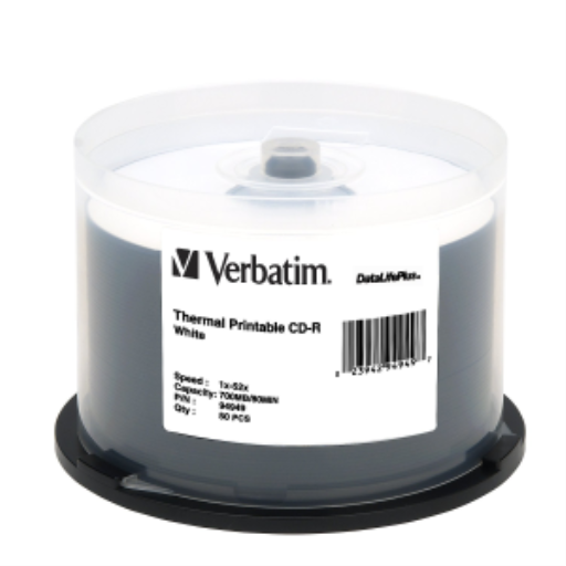 Verbatim CDR 80/700 52X DL+ WHT THRML 50PK SP