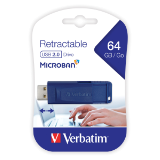 Verbatim 64GB USB Blue Retract