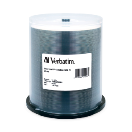 Verbatim CDR 80M 52X WHT THERMAL 100PK SP