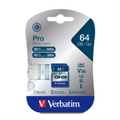 Verbatim #64GB Pro 600X SDXC UHS-1 V30 U3 Cls 10