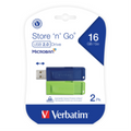 Verbatim 16GB SnG USB 2PK Color Retract