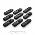 64Gb Pinstripe Usb Flash Drive - Black - 10Pk Business Pack