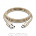 Sync & Charge microUSB Cable ? 47 in. Braided Champagne