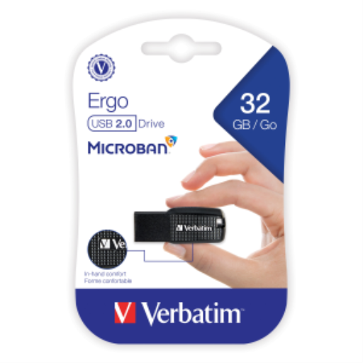 Verbatim 32GB Ergo USB Drive - Black