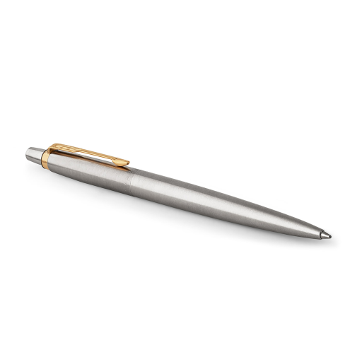 Parker Jotter Gel Pen, Stainless Steel with Gold Trim, Medium Point Black Ink (0.7 mm)
