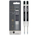 Parker Gel Pen Refills, Medium Tip (0.7mm), Black QUINK Ink, 2 Count