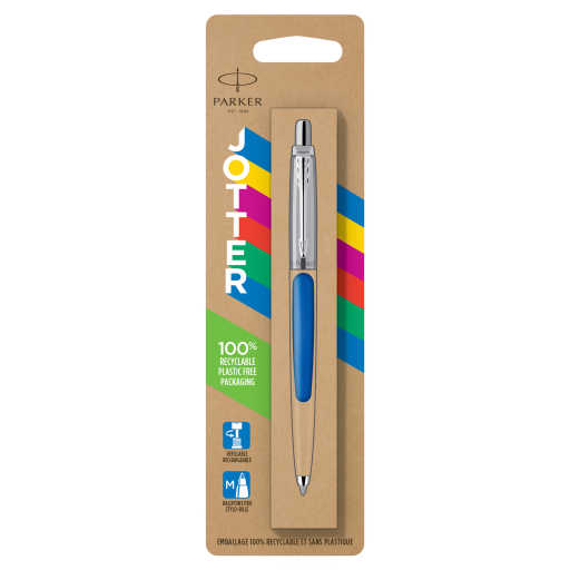 Parker Jotter Originals Ballpoint Pen, Classic Blue Finish, Medium Point, Blue Ink