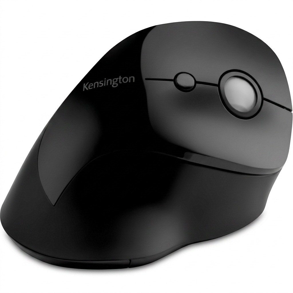 Kensington Pro Fit Ergo Vertical Wireless Trackball, Black (MPN: K75501WW) hero shot. 16:9