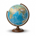 High-resolution hero shot of the Replogle Florence Blue Globe on isolated white background.