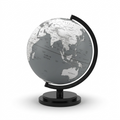 Replogle Globes DUBLIN Gray globe, MPN: 35565, 12-inch sphere, on black stand, purely isolated on white.