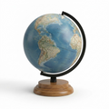Replogle Globes Northampton ocean globe on a turned wood base, high-resolution hero shot.