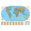 WORLD WALL MAP - 6/1 - Laminated Blue - EN