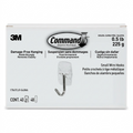 A high-resolution product shot of a clear Command small wire hook on a pure white background.