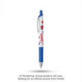 EnerGel Canadian Barrel Design 4, Liquid Gel Pen, (0.7mm) Metal Tip, Blue Ink, Barrel Design 2