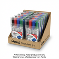 Pentel MaxiFlo 4PC Pack in a 10PC Pack Display with Bonus Erasers