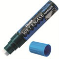 Pentel Arts Wet Erase Chalk Marker, Jumbo Chisel Tip, Blue Ink