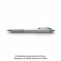 EnerGel Liquid Gel Pen, (0.7mm) Metal Tip, Capped, Green Ink